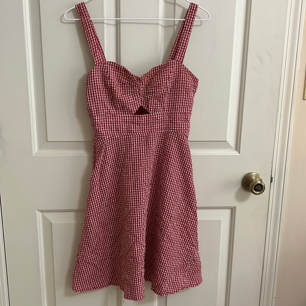Size S, Charlotte Russe, red & white checkered summer dress